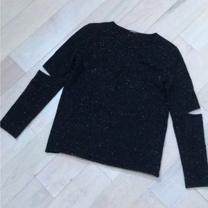 Monrow open elbow cashmere sweater xs